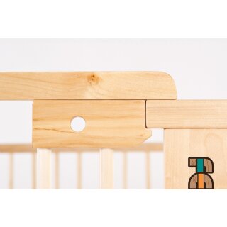 ONE4all 1+1 extra breites Tür-/ Treppenschutzgitter aus Massivholz