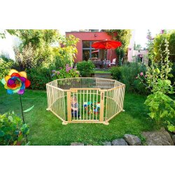 ONE4all 1+7 - Octogon - XXL Parc / playpen,  natural...
