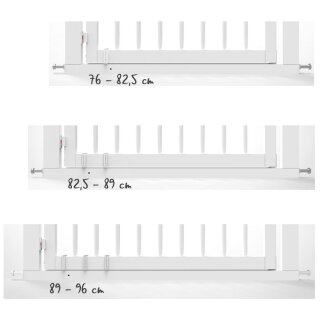 BUZZER ® - Tür- und Treppenschutzgitter 76 bis 82,5 cm Weiß